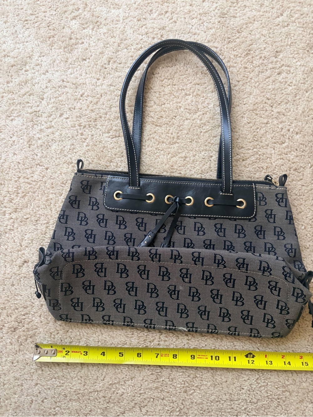 Dooney & Bourke -vintage, Brown and Black Monogram Shoulder Bag